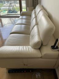 Italy made genuine leather 4 seater sofa image 5