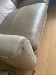 Kuka 3 seater leather sofa image 8