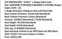 L shape sofa comes with additional cover image 2