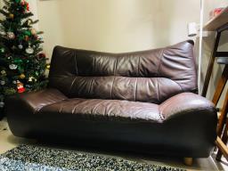 Leather 2 Seater Sofa image 1