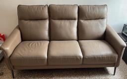 Leather sofa - 90 new great condition image 1