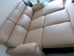 Leather Sofabed L shape with storage image 3