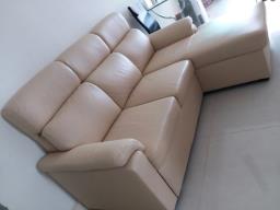 Leather Sofabed L shape with storage image 2