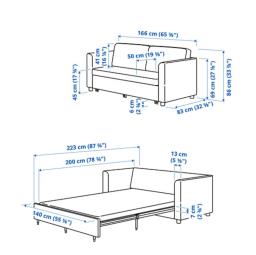 Like new Grey Two-seater Sofabed image 3