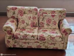 Linen Floral Sofa 2 seater image 1