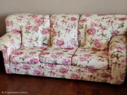 Linen Floral Sofa 3 seater image 1