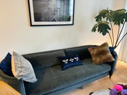 Luxurious Indigo 3-seater Sofa like New image 1