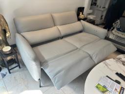 Natuzzi Grey Electric Sofa image 1