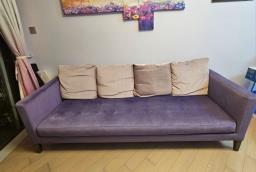 Purple Fabric Sofa image 1