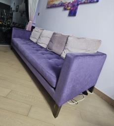 Purple Fabric Sofa image 2