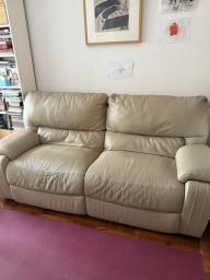 Real Leather Electric Recliner Sofa image 1