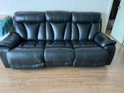 Real leather sofa image 1