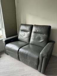Recliner leather 2 seats sofa image 5