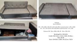 Sofa bed storage  ottoman with storage image 1
