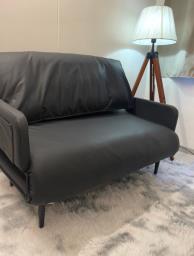 Sofa bed  wooden floor lamp rug image 1
