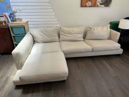 Tree L-shape cloth covered couch  low  image 2