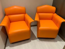 Two new   leather chairs image 1