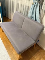 two seaters sofa in grey blue color image 2