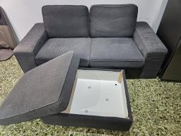Used a and ottoman with storage for free image 2