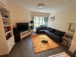 Well-maintained sofa with many cushions image 1
