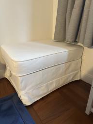 White footrest with storage image 1