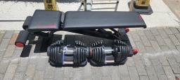 80kg Adjustable Dumbbell Set And Bench image 1