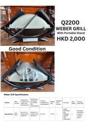 Weber Grill with portable stand image 1