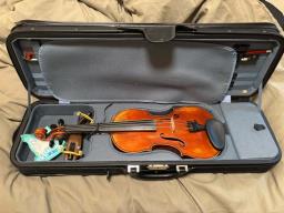 Handmade 44 violin with case for sale image 1