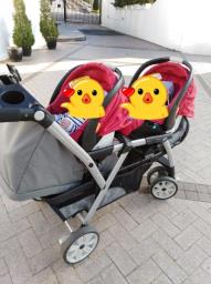 Chicco double stroller together image 3