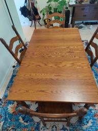 American Oak Dining Table image 2