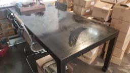 Black lacquer dining table image 1