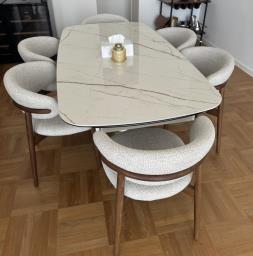 Calligaris dining table with 6 chairs image 1