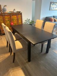 Dining table and 4 chairs image 1
