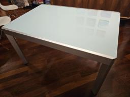 Extendable Glass Top Dinning Table image 1