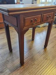 Extendable Yellow rosewood dining table image 3