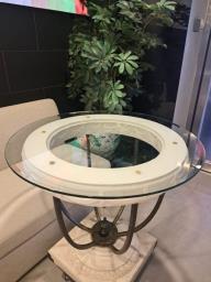Glass Top Table Plaster of Paris Materia image 4