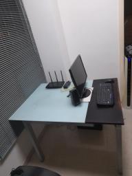 Good Condition Glass Table W Extension image 2