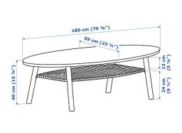 Ikea coffee table walnut veneer image 2