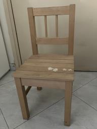 Ikea kid wooden table and chair image 3