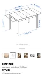 Ikea Ronninge extendable table image 1