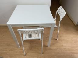 Ikea Table with Two Chairs image 1