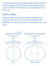 Ingatorp Round extendable table image 3