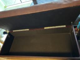 Leather bench  trunk with storage image 4