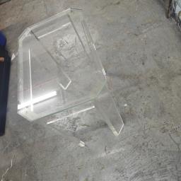 Luxury Glass and Lucite side table image 2