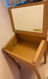 Muji Oak Wood Make-up Table with Stool image 2
