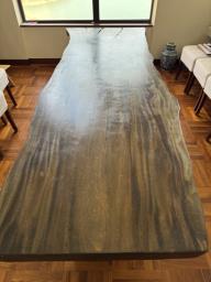 One piece tree trunk dining table image 3