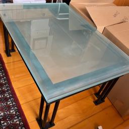 rectangular glass table image 2