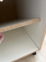 Shelf with drawer and wheels image 6