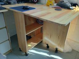 Solid wood folding table image 1