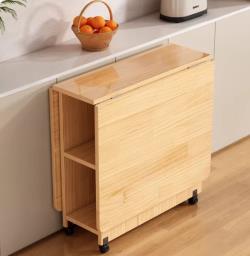 Solid wood folding table image 3